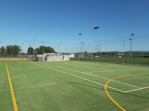 Un dettaglio del Campo da Calcio a 5 del Palazzetto dello Sport e Bocciodromo di Carpaneto Piacentino