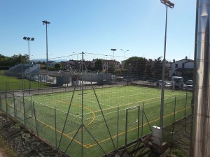 Un dettaglio del Campo da Calcio a 5 del Palazzetto dello Sport e Bocciodromo di Carpaneto Piacentino